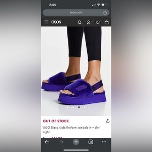UGG Purple Flatform Slippers